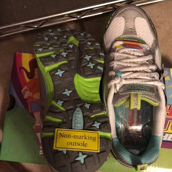 176 Skechers sporty shorty hi lites 80475L/SLLM LIME girls shoes size 11 12 13 1 - Picture 7 of 8